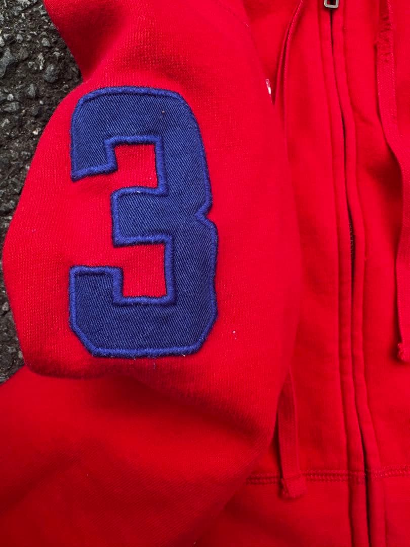 ラルフローレン　ビックポニー レッド ジップパーカー　Sサイズ