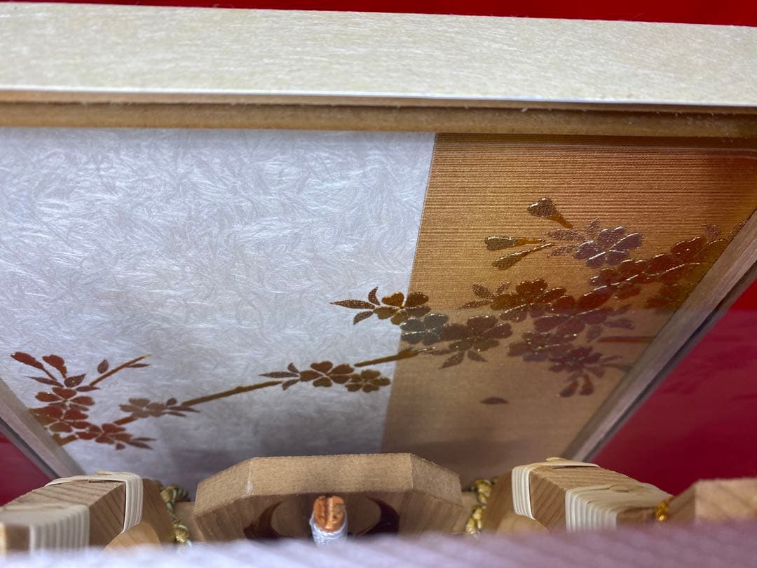 平安豊久　破魔弓　白木　アクリルケース・間口約２４×奥行約２０×高さ約３５㎝