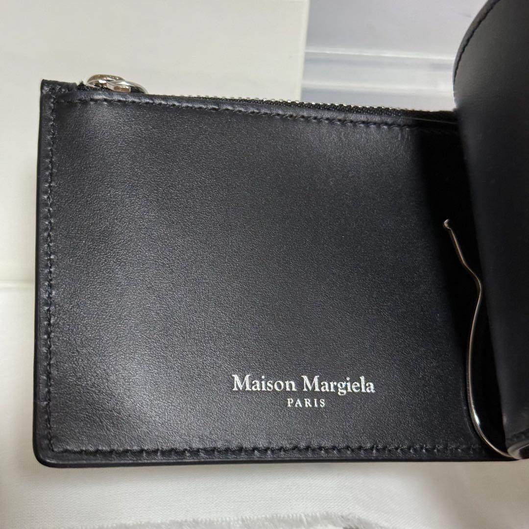 ⭐️未使用⭐️　メゾンマルジェラ　マネークリップ　小銭入れ付き　レザー　黒