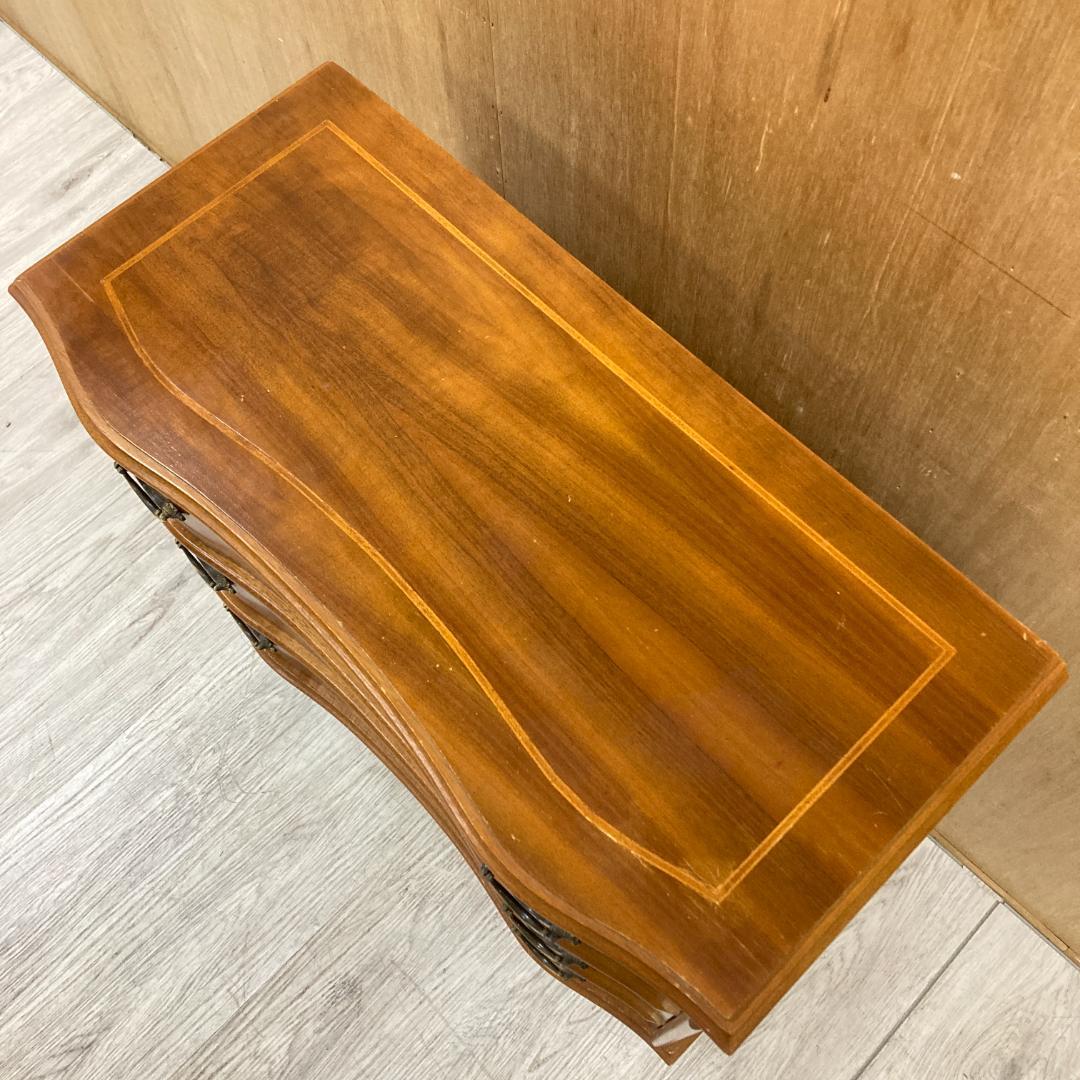 イタリア　象嵌　クラシック　3段チェスト ヨーロピアン 猫足