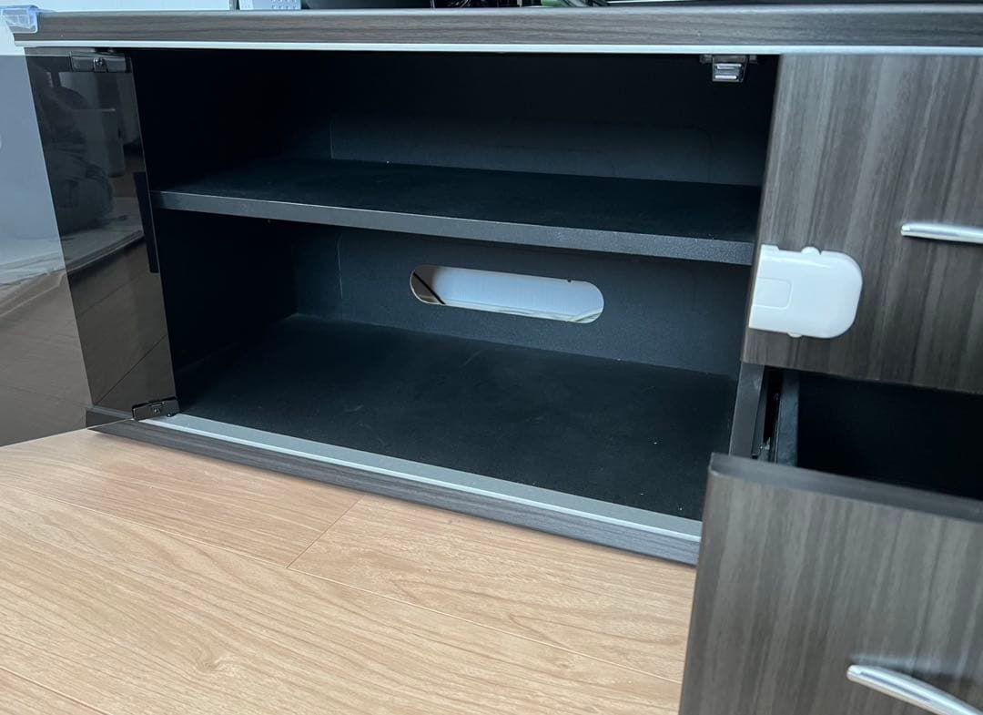 ダークブラウン テレビ台 【幅150㎝✖️奥行41㎝✖️高さ37.5㎝】引出し付き