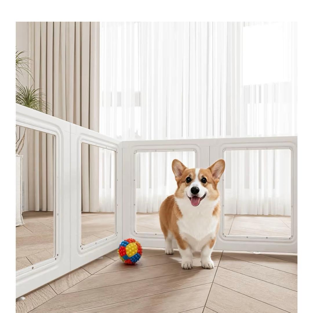 GumiSeaoアクリルペット犬フェンス重プラスチック子犬スポーツペン室内屋外小