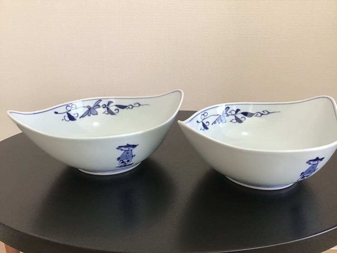 有田焼しん窯 青花　舟型大鉢2 小楕円2