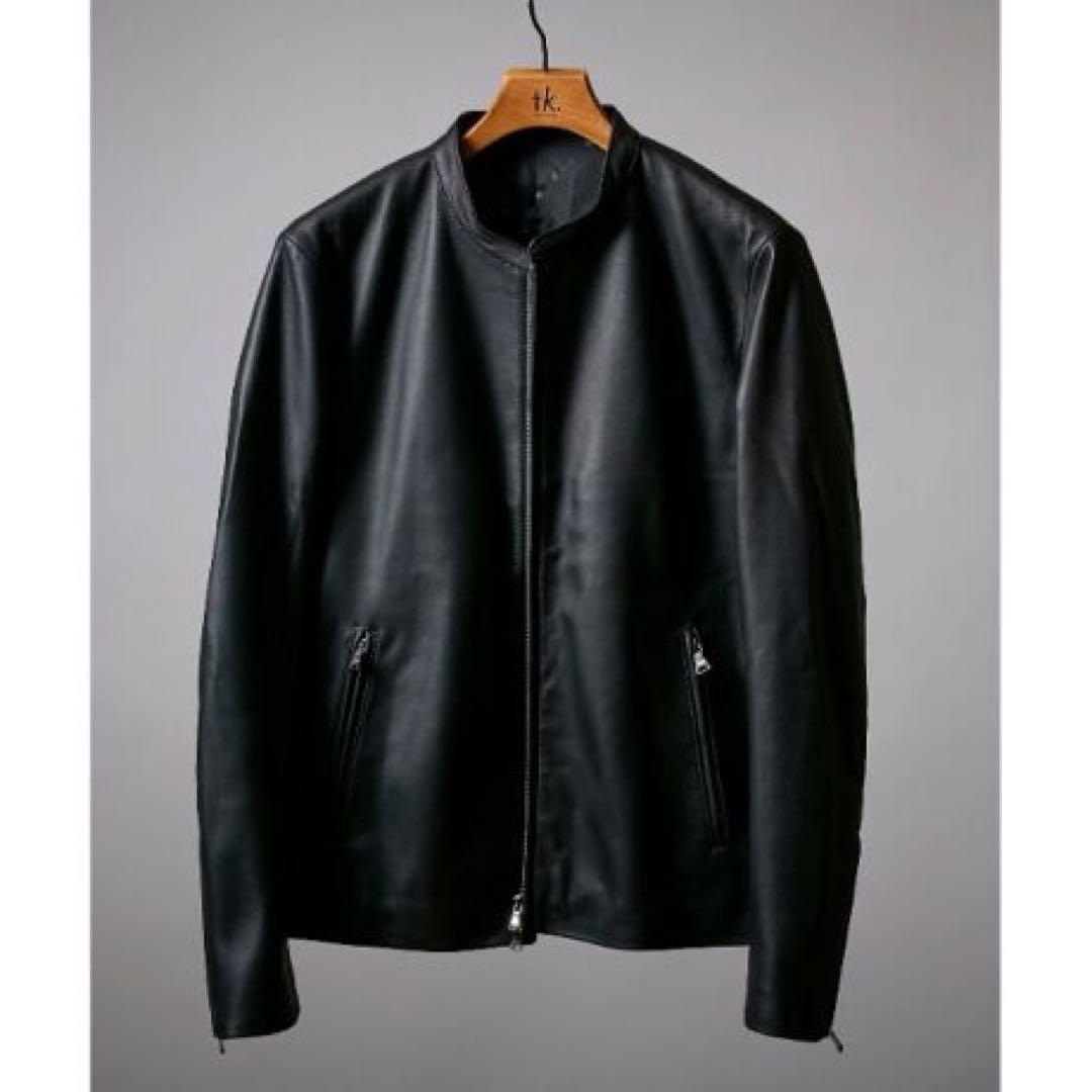 【XXL】tk.TAKEO KIKUCHIラムレザーシングルライダースジャケット
