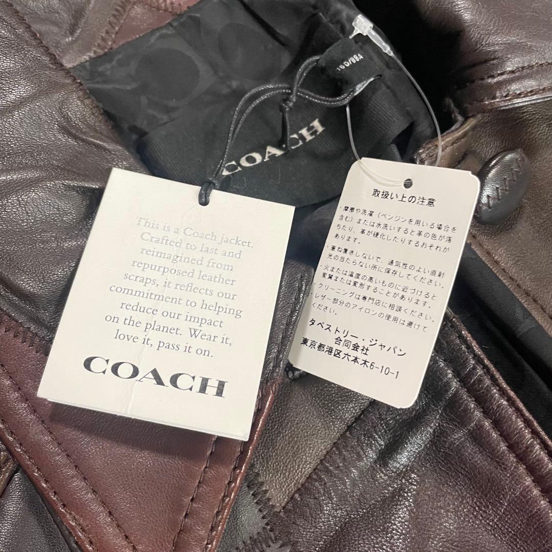◯未使用タグ付き COACH レザーコート Sサイズ