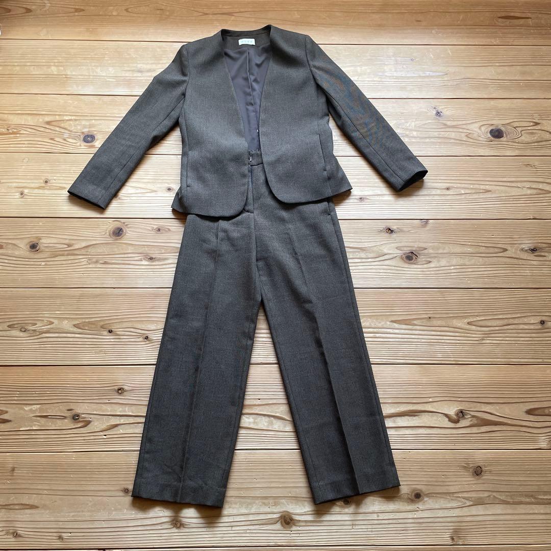 セットアップ【美品】プラステ シャークツイードカラーレスジャケット＋パンツ