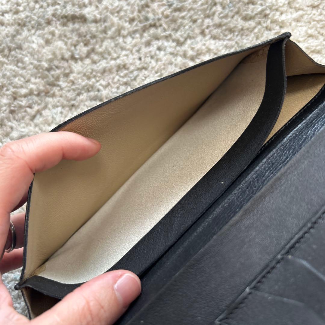 Brioniブリオーニ カードケース 長財布 ブラック クロコ