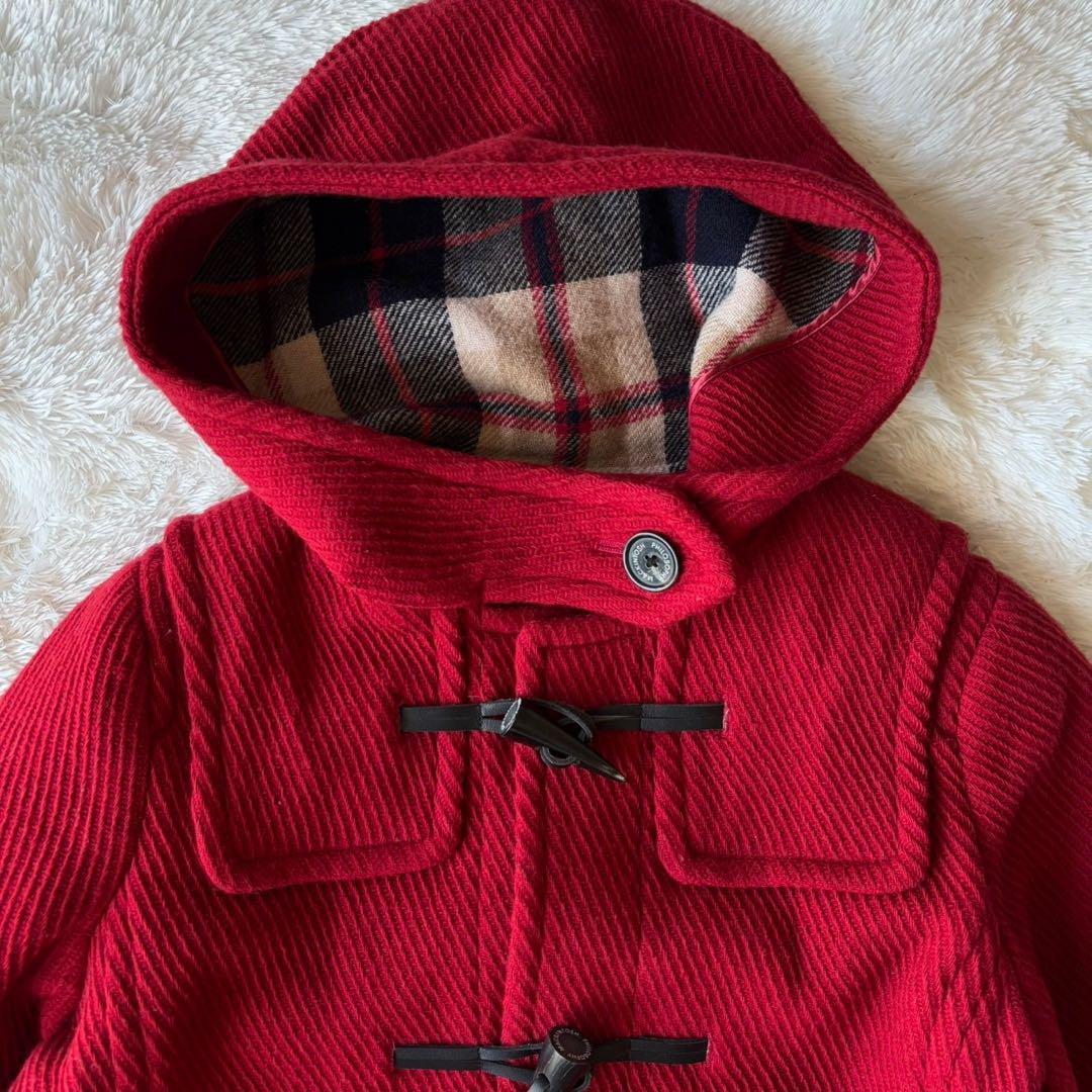 美品✨マッキントッシュフィロソフィー ヘリンボーン ロングダッフルコート レッド