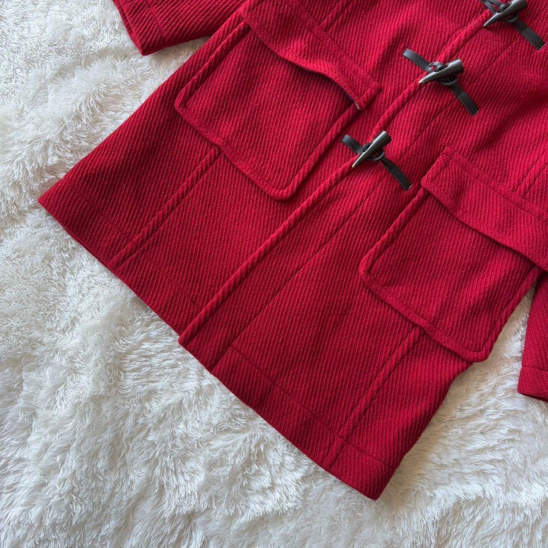 美品✨マッキントッシュフィロソフィー ヘリンボーン ロングダッフルコート レッド