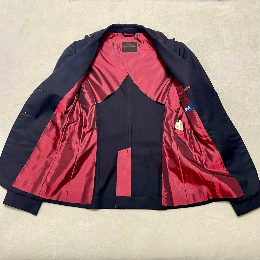 美品✨トゥモローランドコレクション REDA 黒ストライプ パンツスーツ