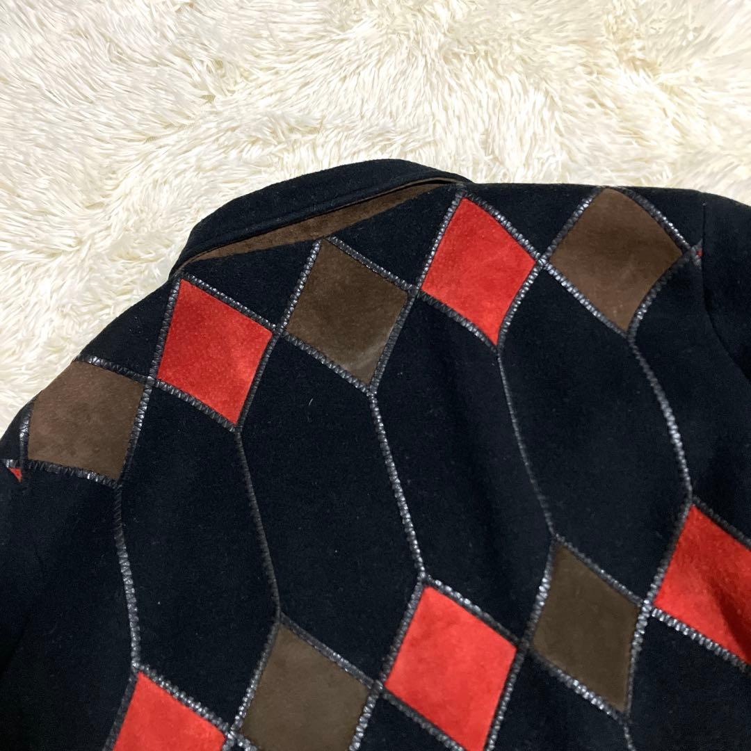 カシミヤコート philippe vallereuil　フランス製 アーガイル