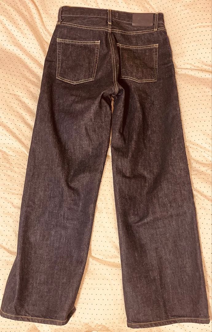 【ebure】ワンウォッシュ ボタンフライ ワイドデニム38 ロンハーマン