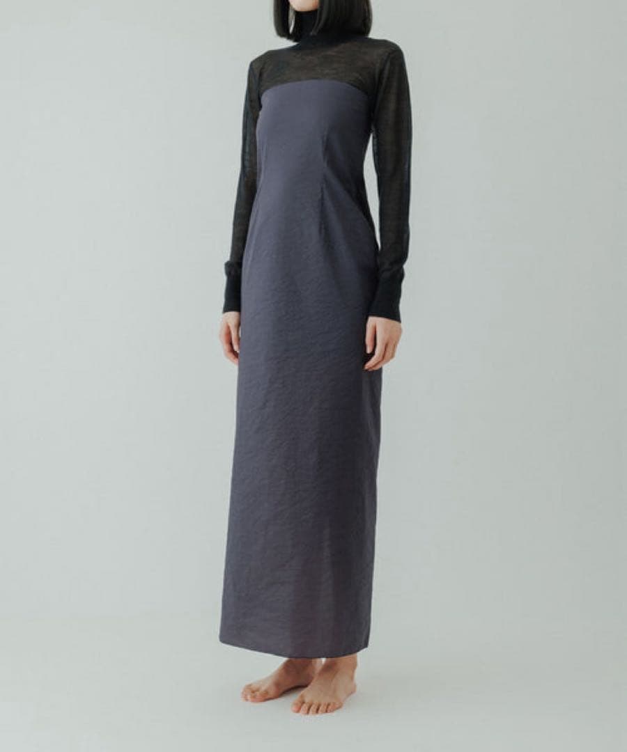 新品【yo BIOTOP】Sheer tight long bere dress