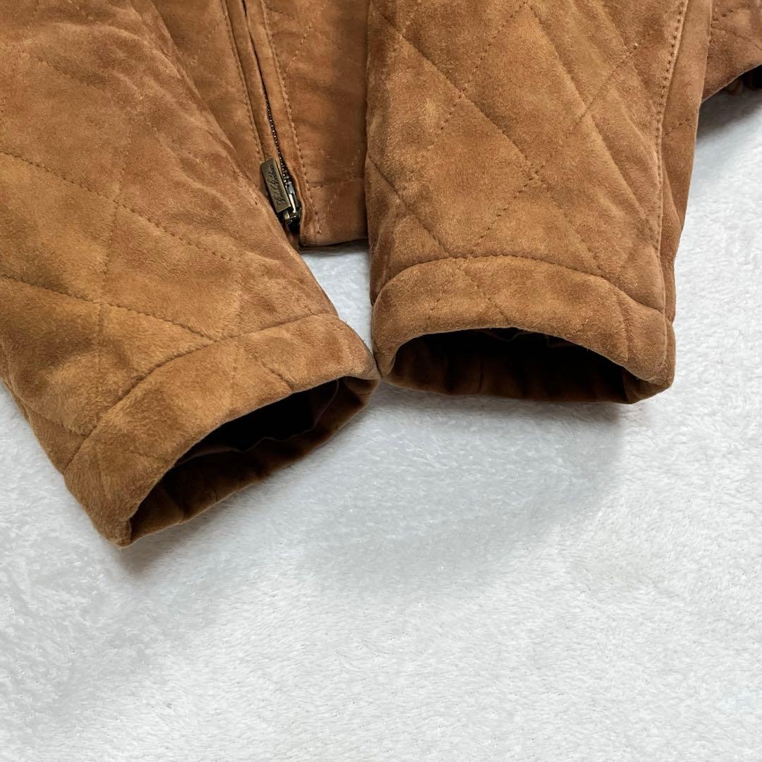 『ブルックス ブラザーズ』スエードライダースジャケット 羊革レザー ダブルジップ