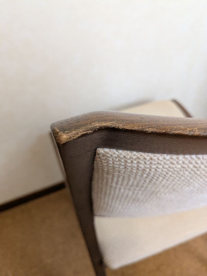 冨士ファニチア製　木製チェア 茶色