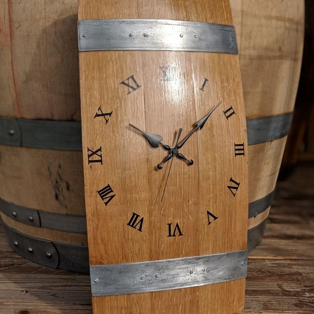 ワイン樽　掛け時計　高級オーク材