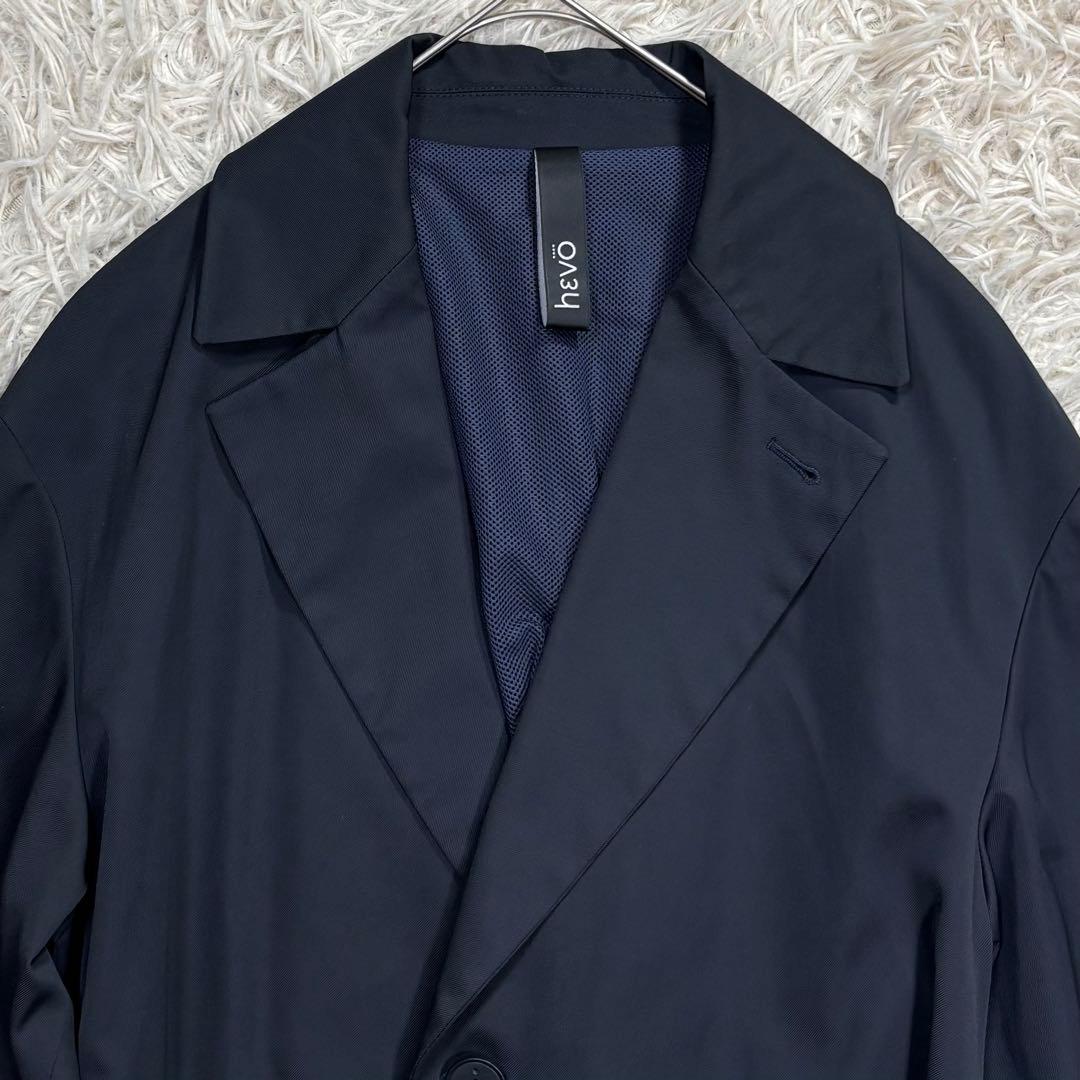 RealR様　HEVO イーヴォ　トレンチコート　ベルト　ネイビー　48 L