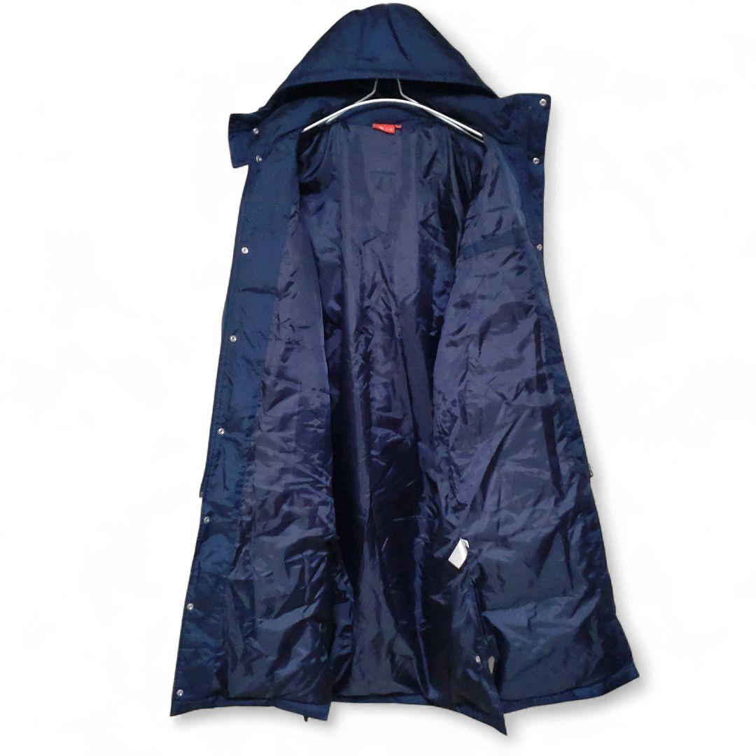 美品　プーマ　ロング ダウンコート　XLサイズ　フード付　ネイビー　防風　防寒