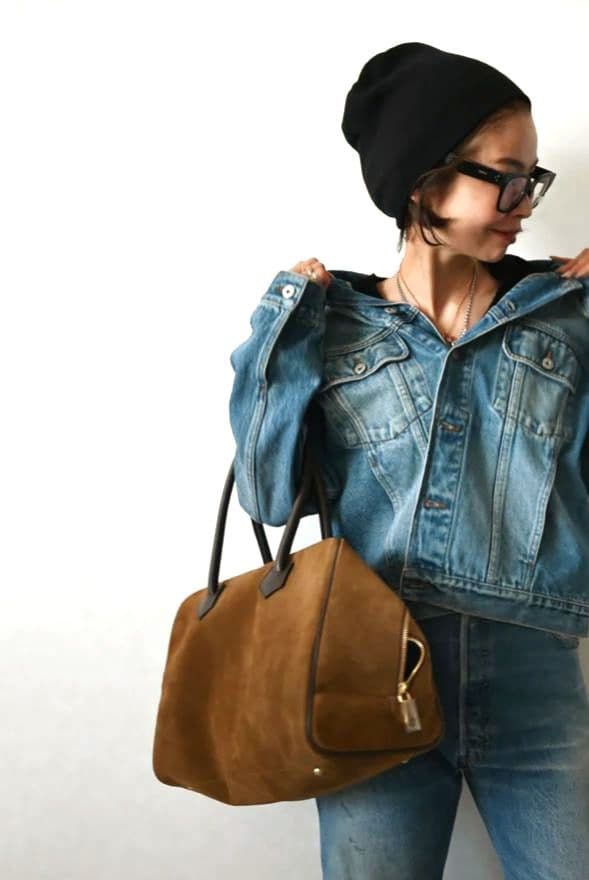 chiiiibag*Suède Big Boston　キャメル　完売品