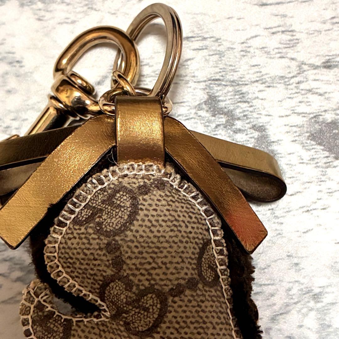 【極美品】GUCCI キーホルダー プードル グッチョリ GG柄 キャンパス