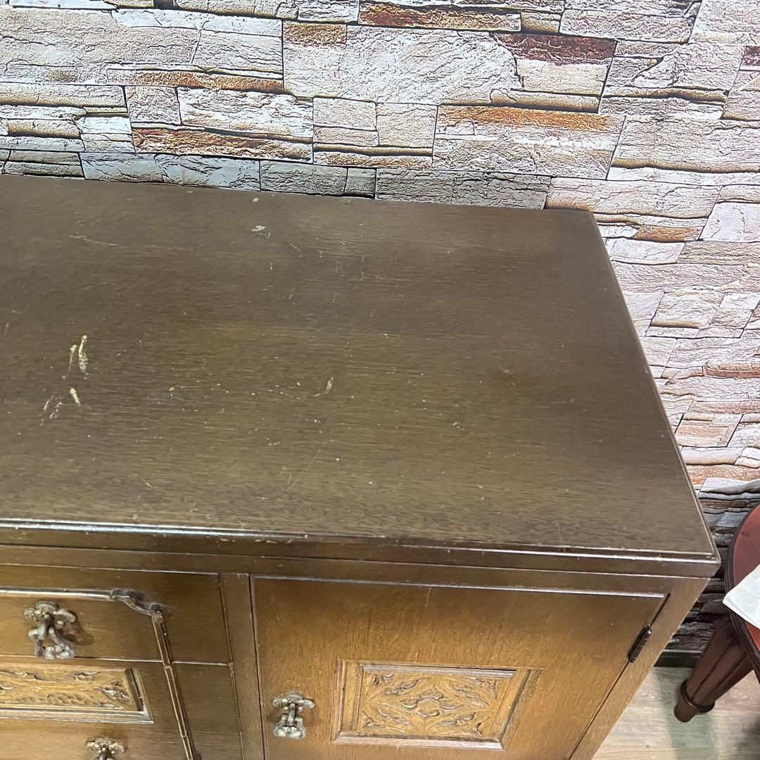 ꧁神戸洋家具꧂クラシック4段チェスト 英国スタイル 彫刻 タンス たんす 箪笥