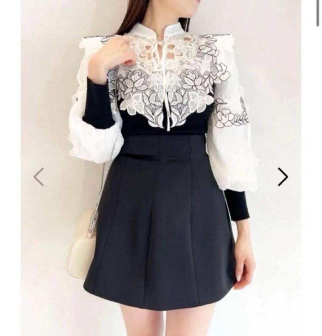 【正規品】レースカラーニットプルオーバー SNIDEL