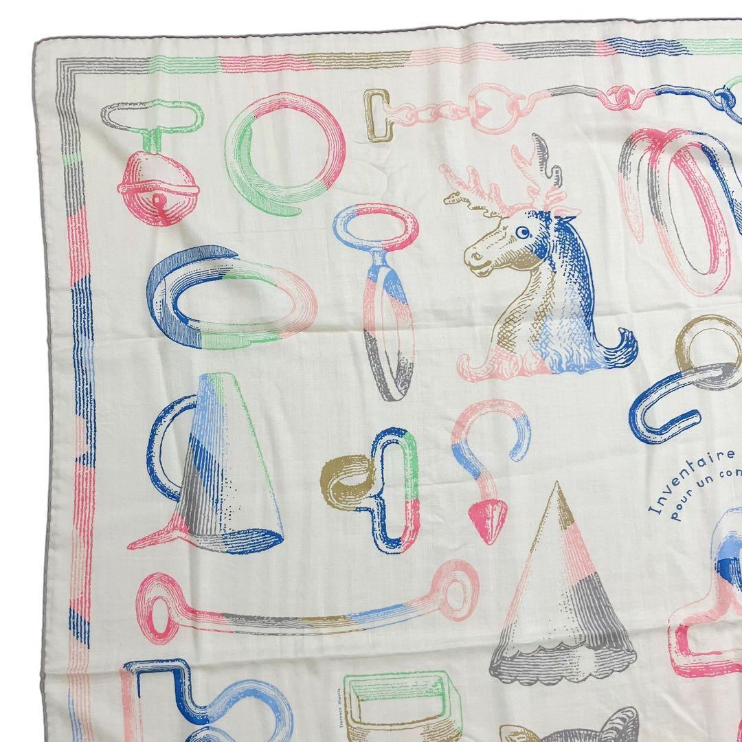 美品✨ エルメス カレジェアン140 鞍職人の詩的な目録 スカーフ