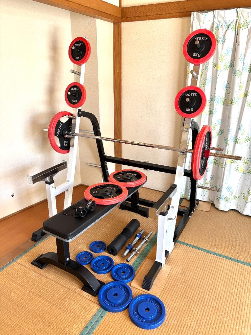 ウエイトトレーニングセット 【パワーラック ベンチ バーベル ダンベル 】