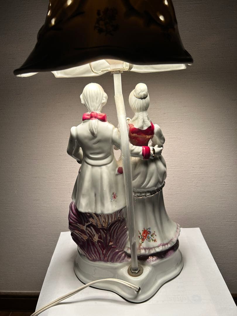 陶器製人形ランプ 約50cm