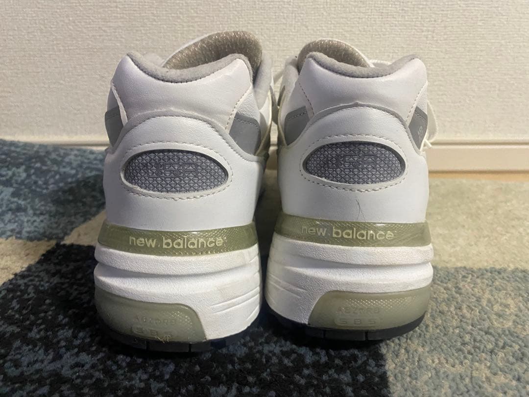 new balance 992WL ホワイト/シルバー レザー