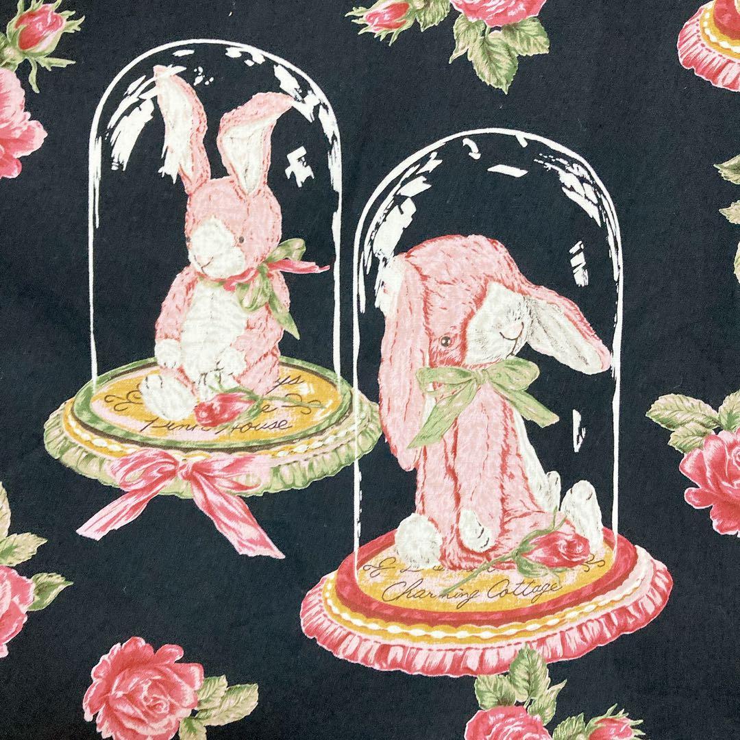 カールヘルム　うさぎ　フード付　シャツ　ブラウス　黒　M　ラビット