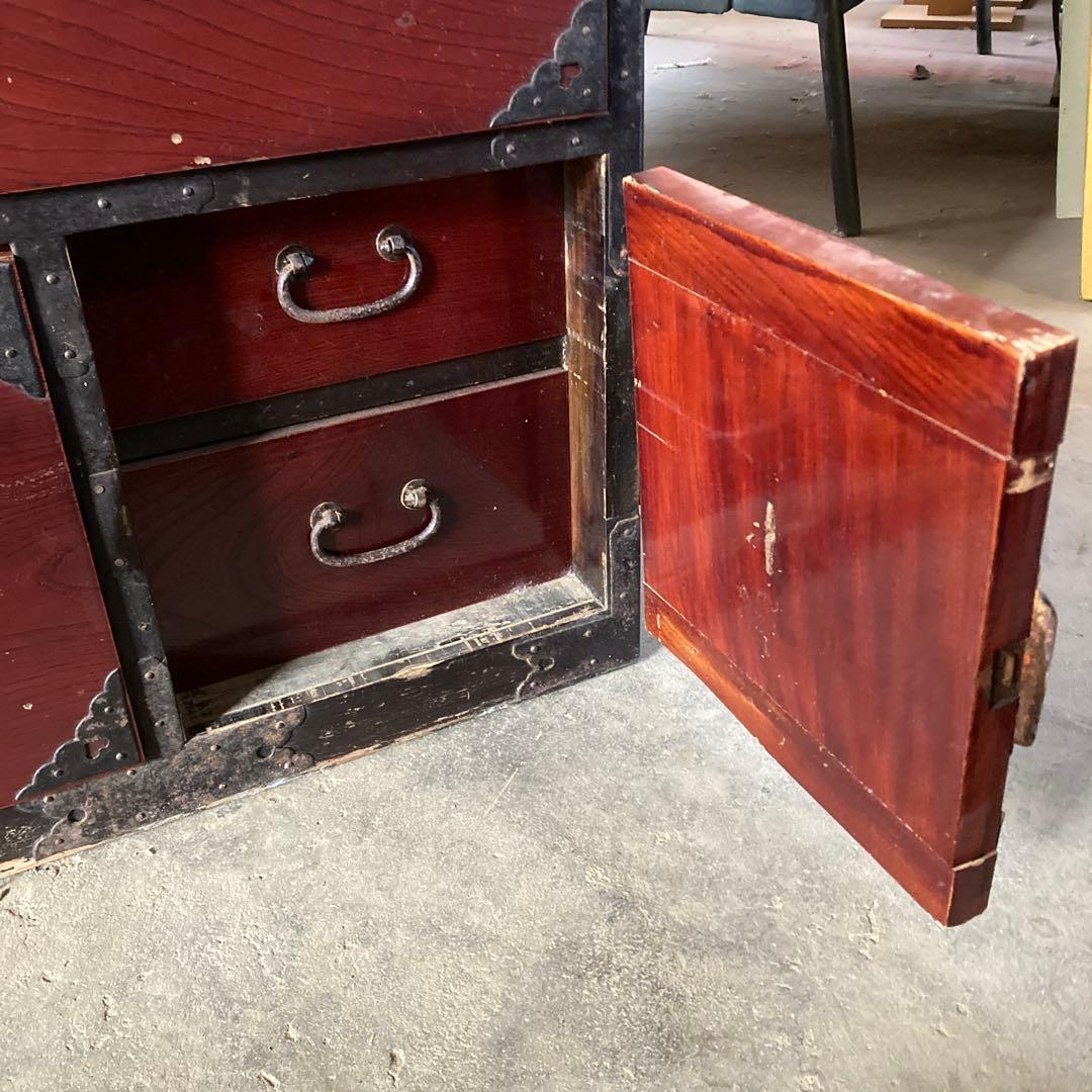 す*え様 引き取り歓迎 古家具 仙台箪笥 4段 和箪笥 チェスト アンティーク