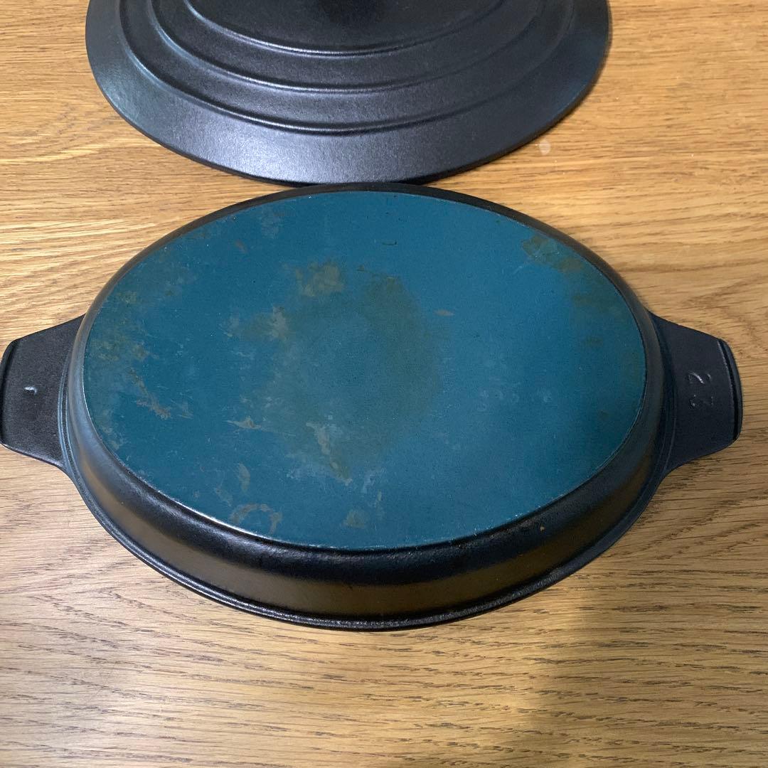 ストウブ　オーバルホットプレート　23cm ブラック