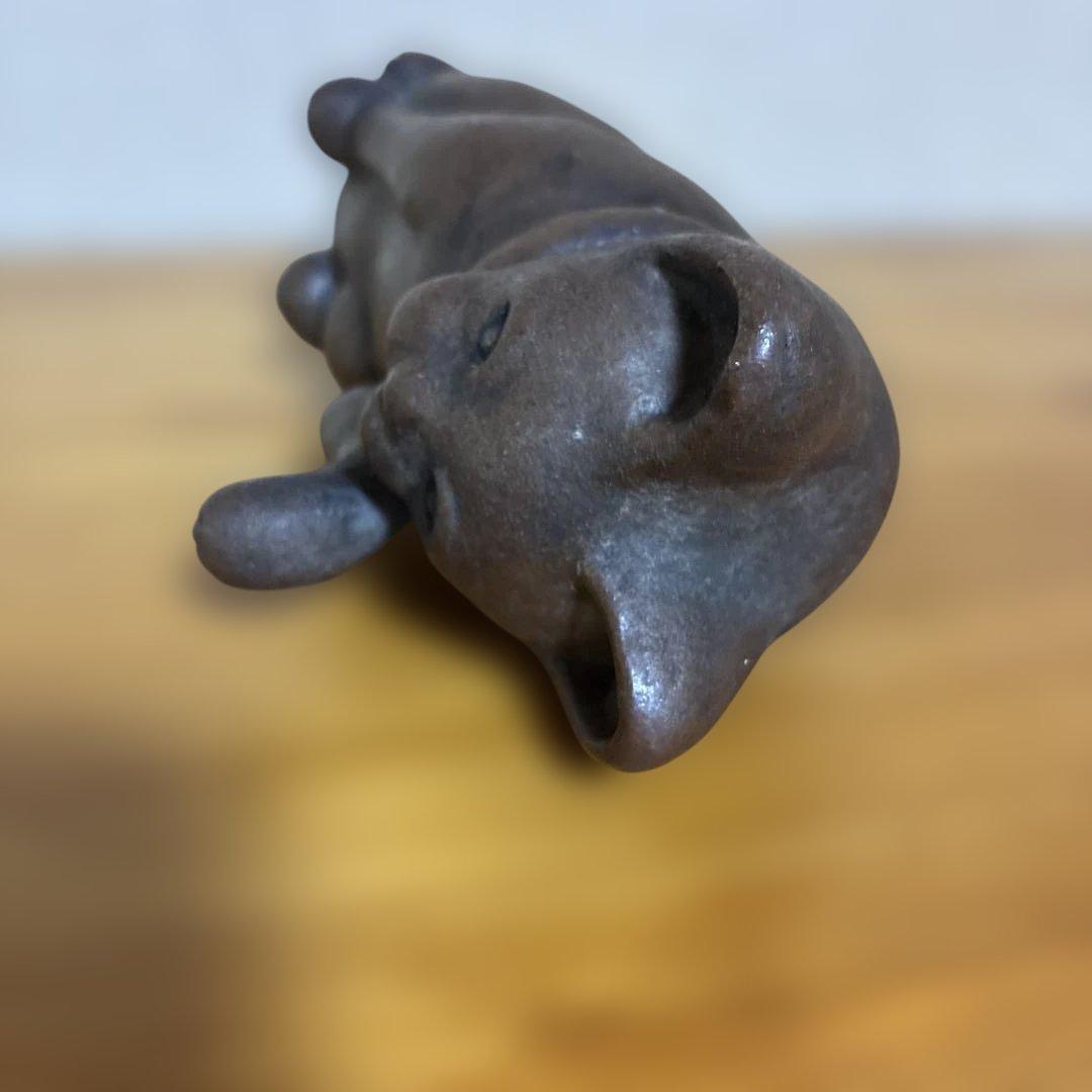 備前焼　ねこ（招き猫）　古美術