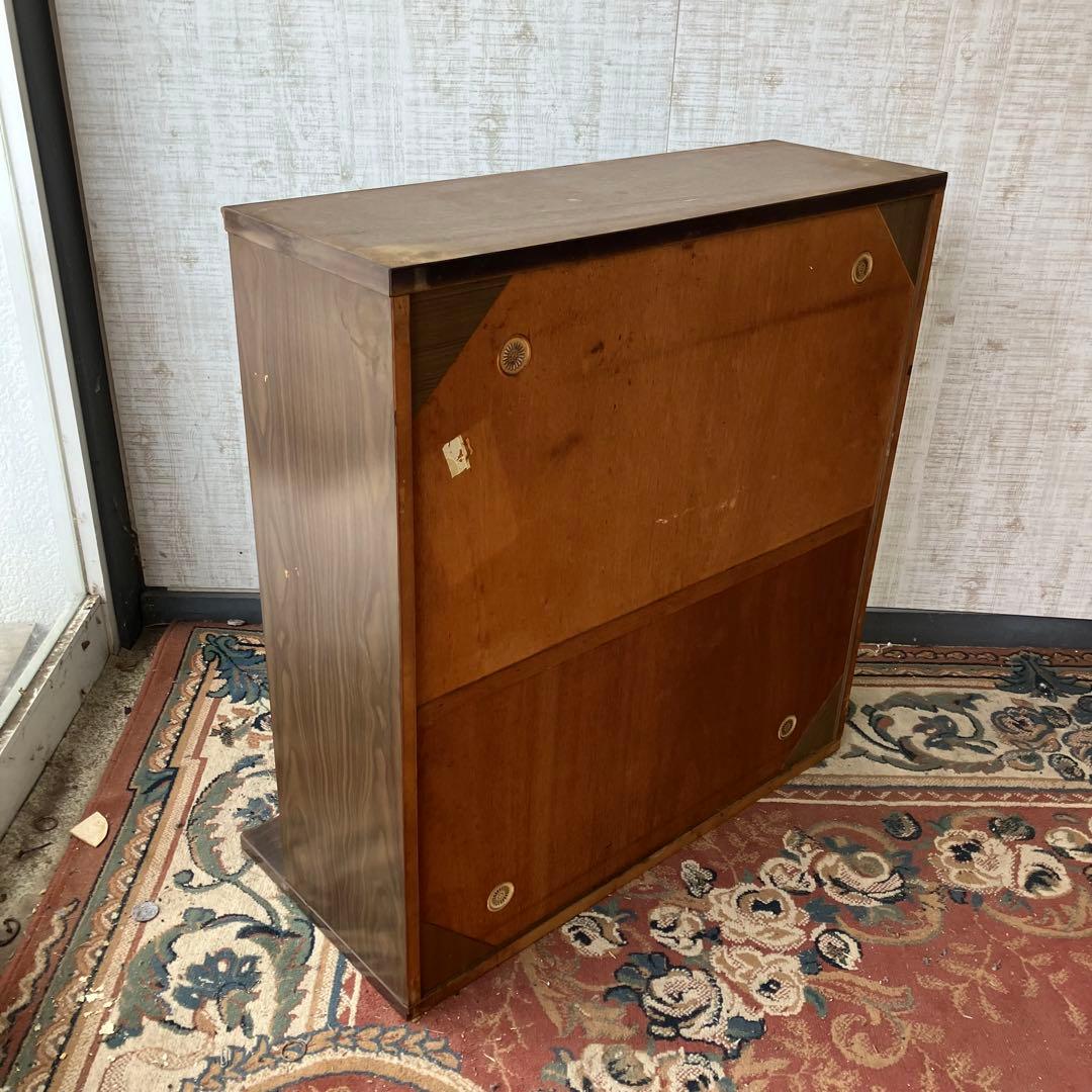 昭和レトロ ミッドセンチュリー 古家具 飾り棚 サイドボード 装飾ガラス戸