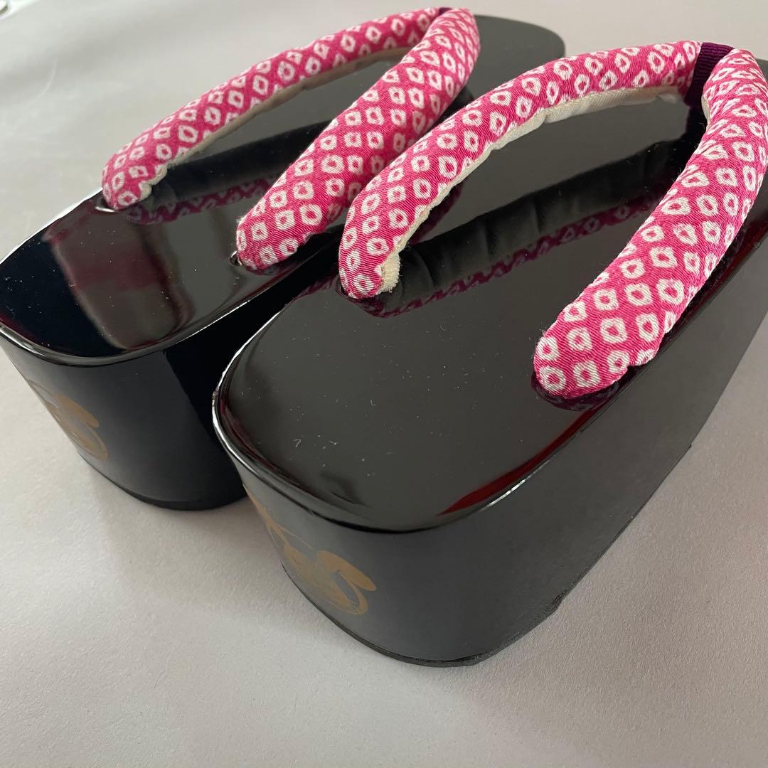 七五三　7歳　正絹　お着物セット　こっぽり下駄