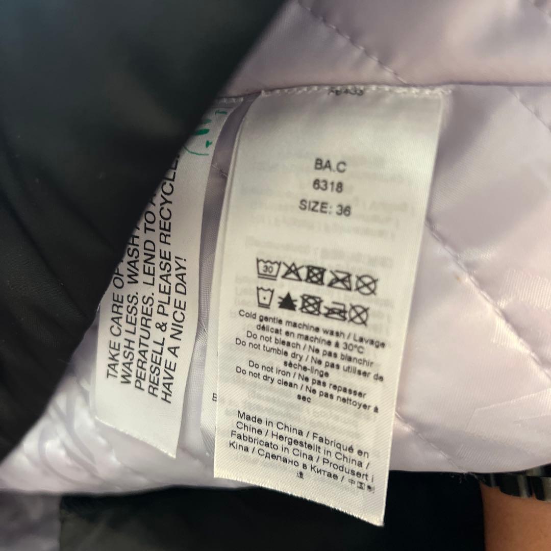 GANNI ブラック ナイロンキルティングワンピース