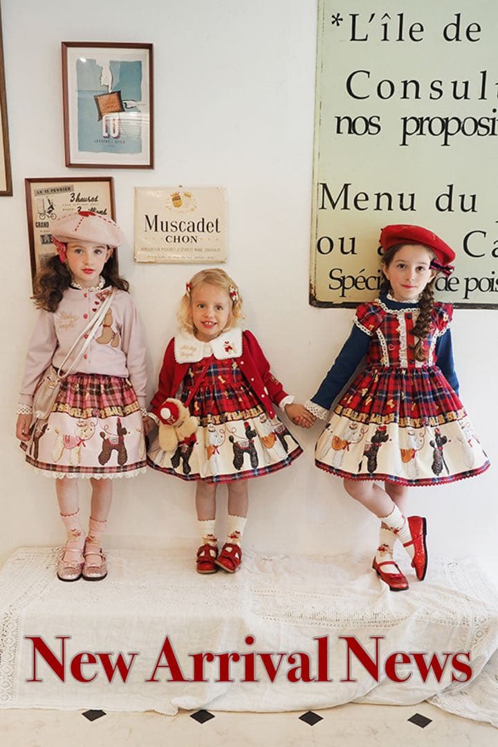 シャーリーテンプル ブリティッシュプードル ジャンパースカート ピンク 90