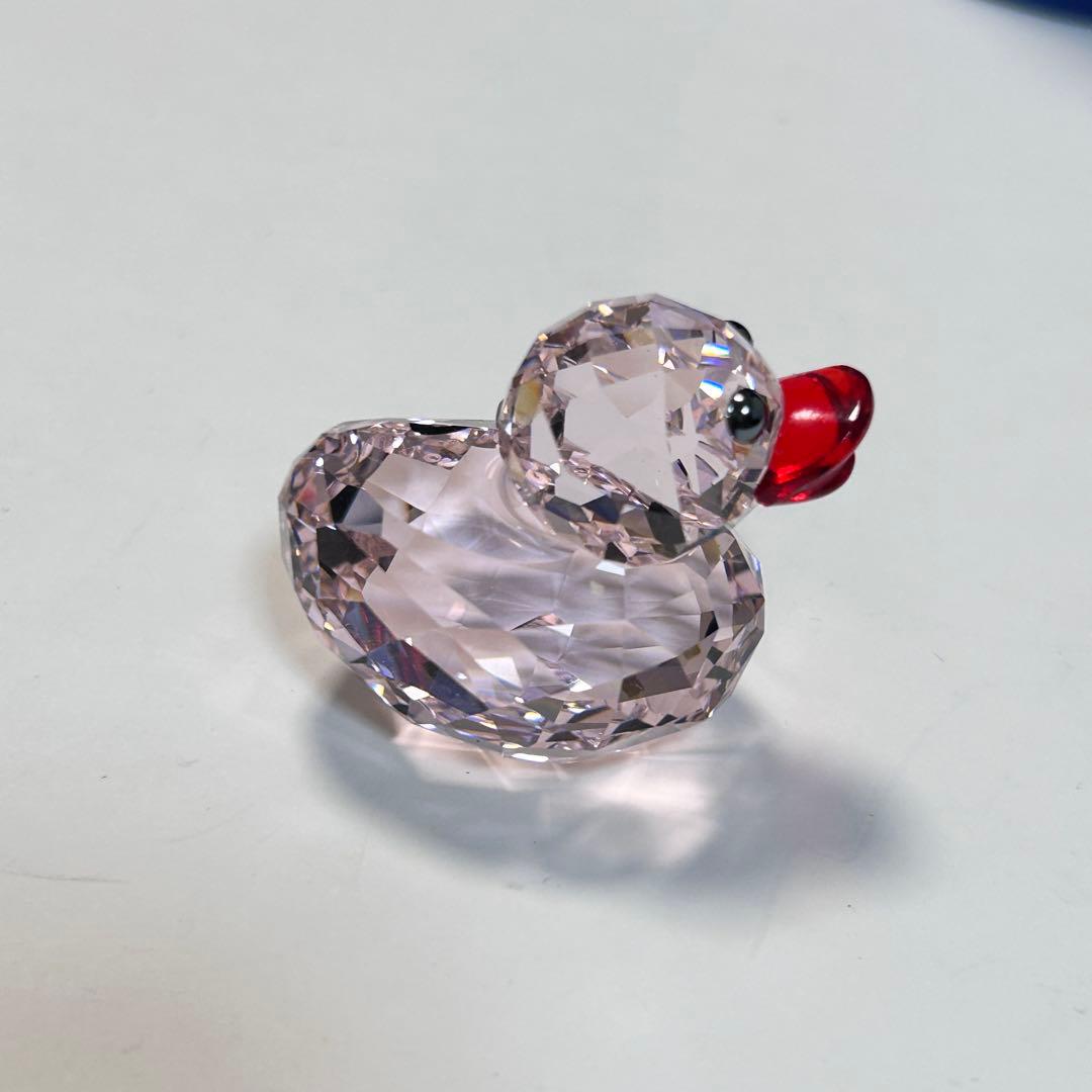 スワロフスキー SWAROVSKI ハッピーダック I LOVE YOU ピンク