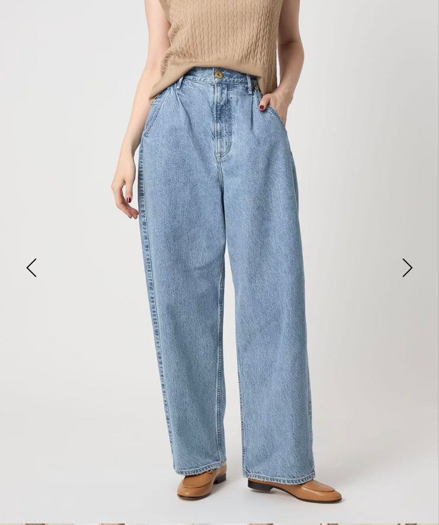 【別注】upper hights for conte タックデニムパンツ UN