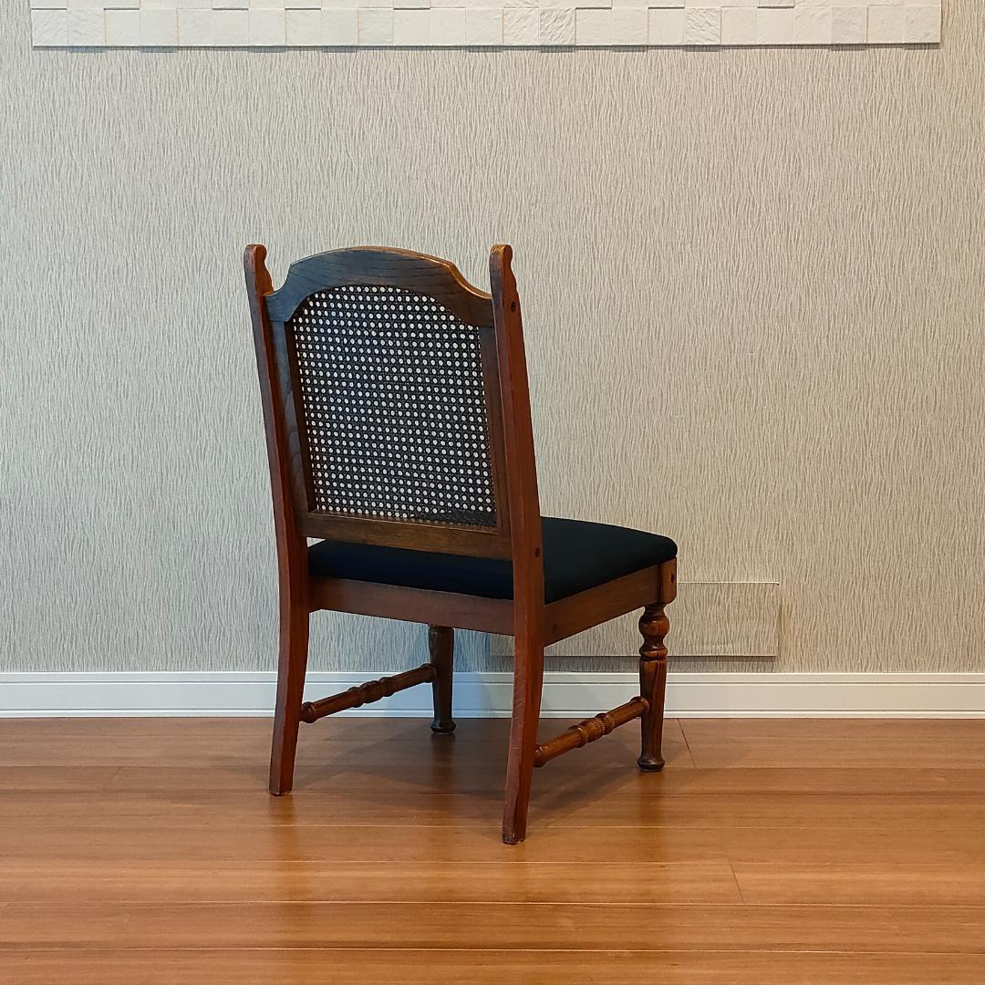 三越ブルージュ　ダイニングチェア　ラタンバック　三越製作所