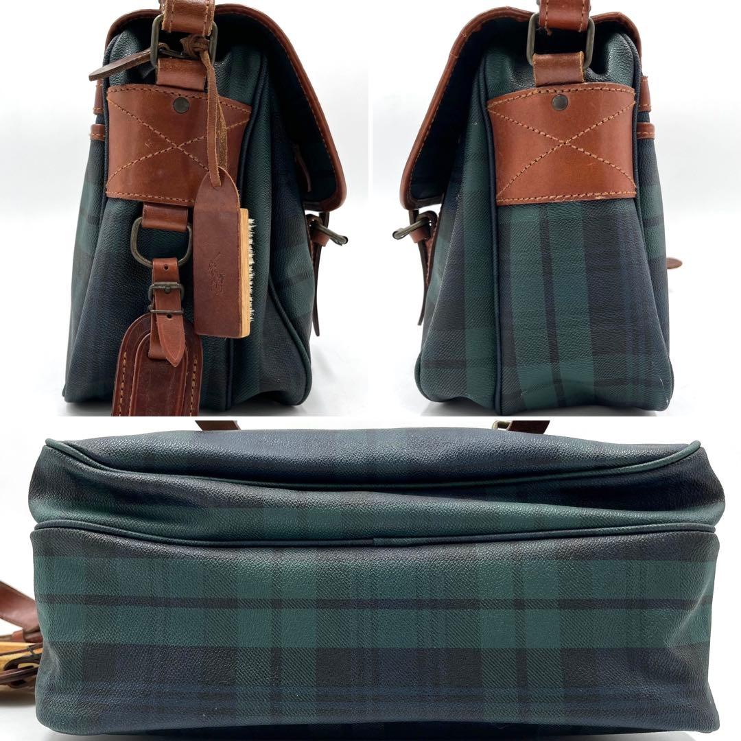 【美品】ポロラルフローレン ショルダーバッグ メッセンジャー チェック