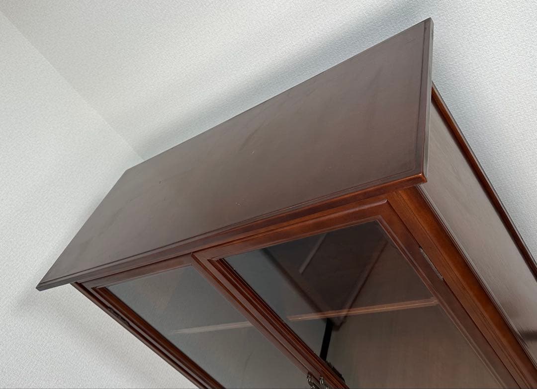 徳田家具 書棚 本棚 桜材 国会議事堂使用 カップボード 食器棚 i1※