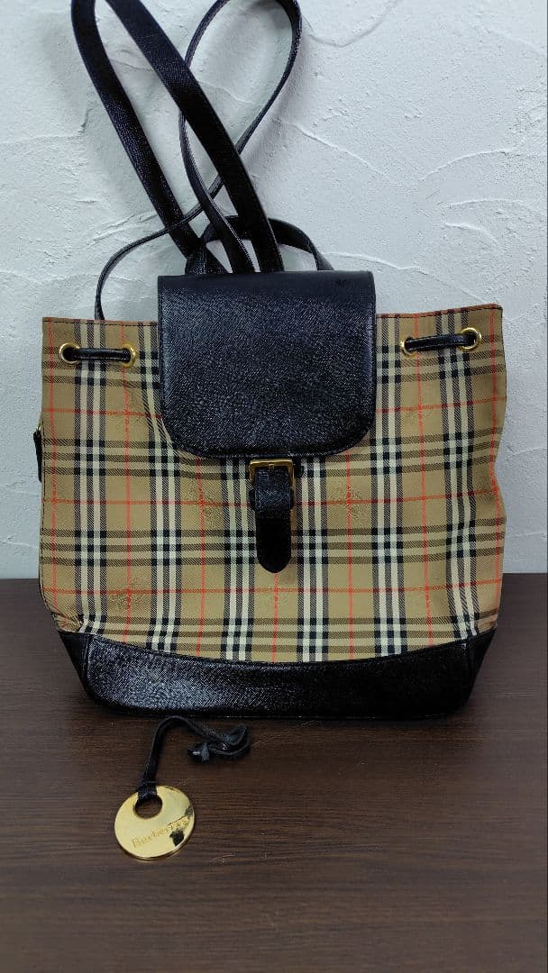 Burberrys ノバチェック 巾着 リュック バックパック ヴィンテージ