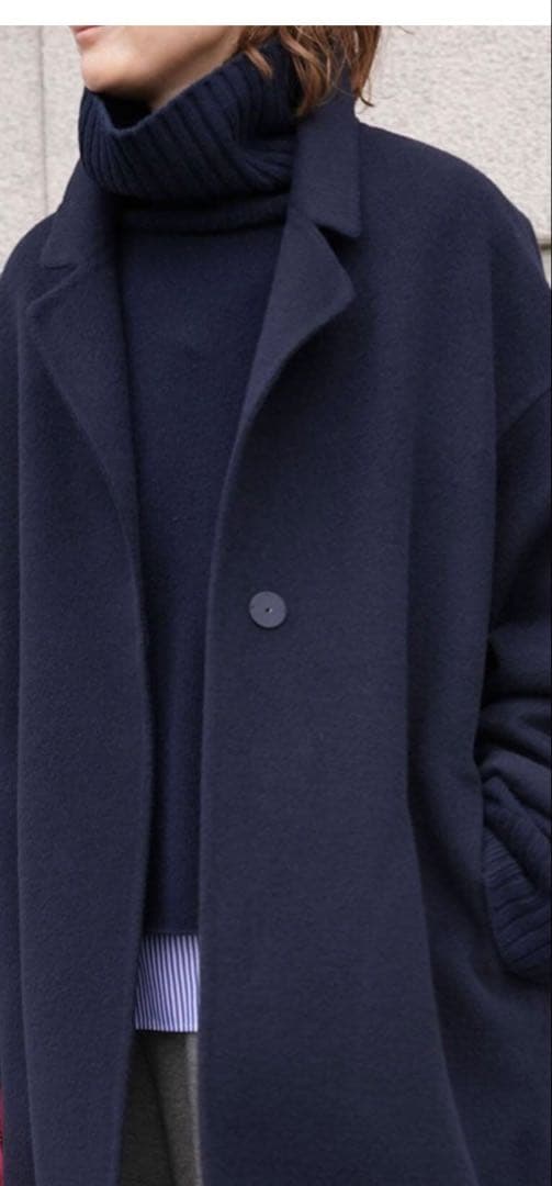 Deuxieme Classeウールアンゴラリバーコート