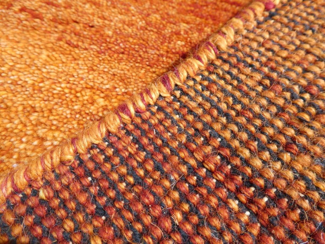 もうすぐハロウィンSALE　201×140cm　ギャッベ　ペルシャ絨毯　手織り