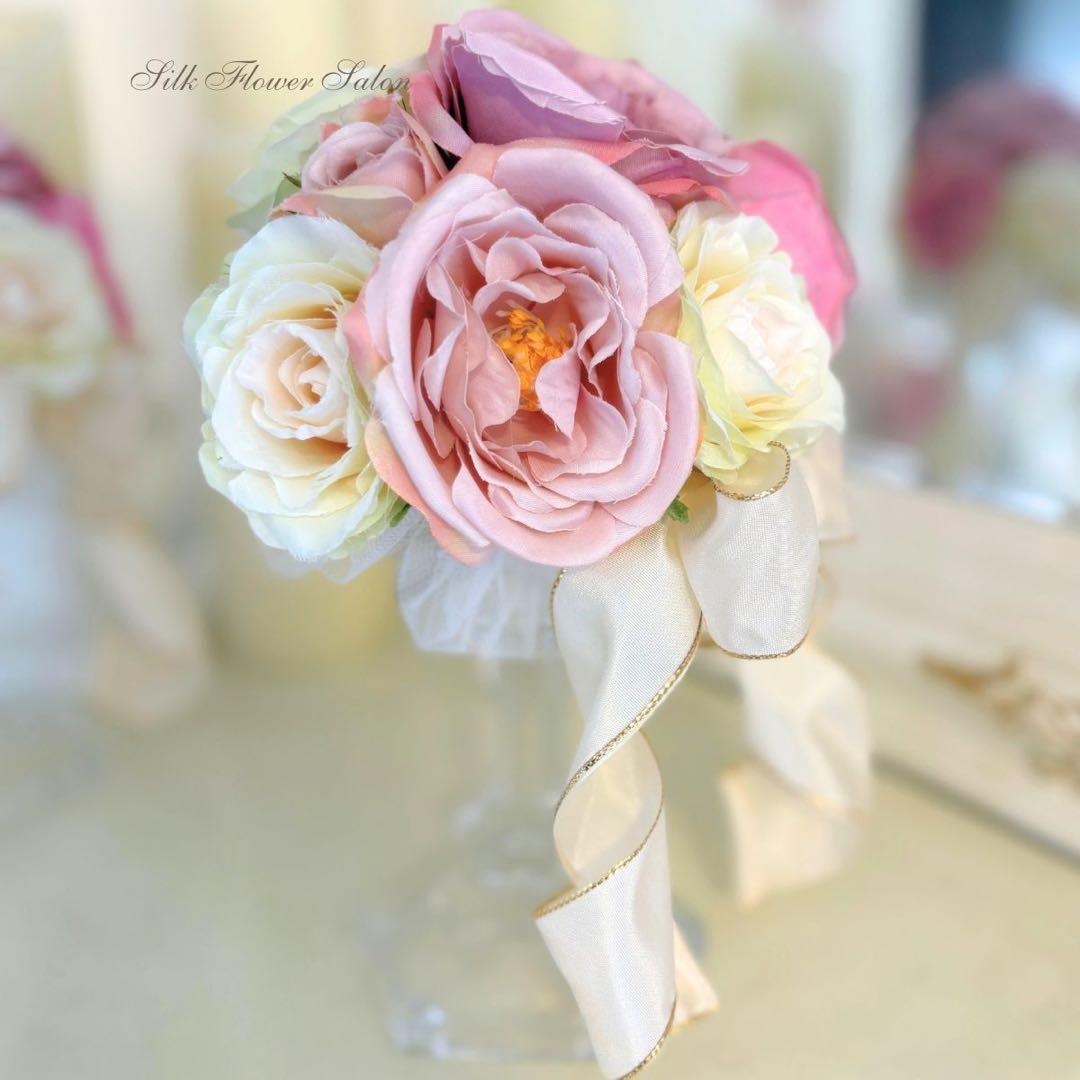 【２点おまとめ】フェミニンでエレガントなローズのアーティフィシャルフラワー