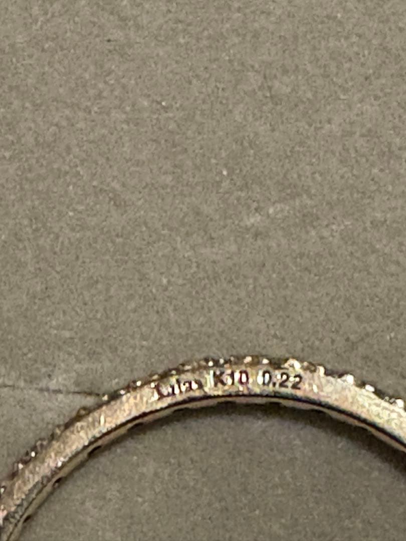 (美品)Lilas 10k ダイヤフルエタニティリング　15号
