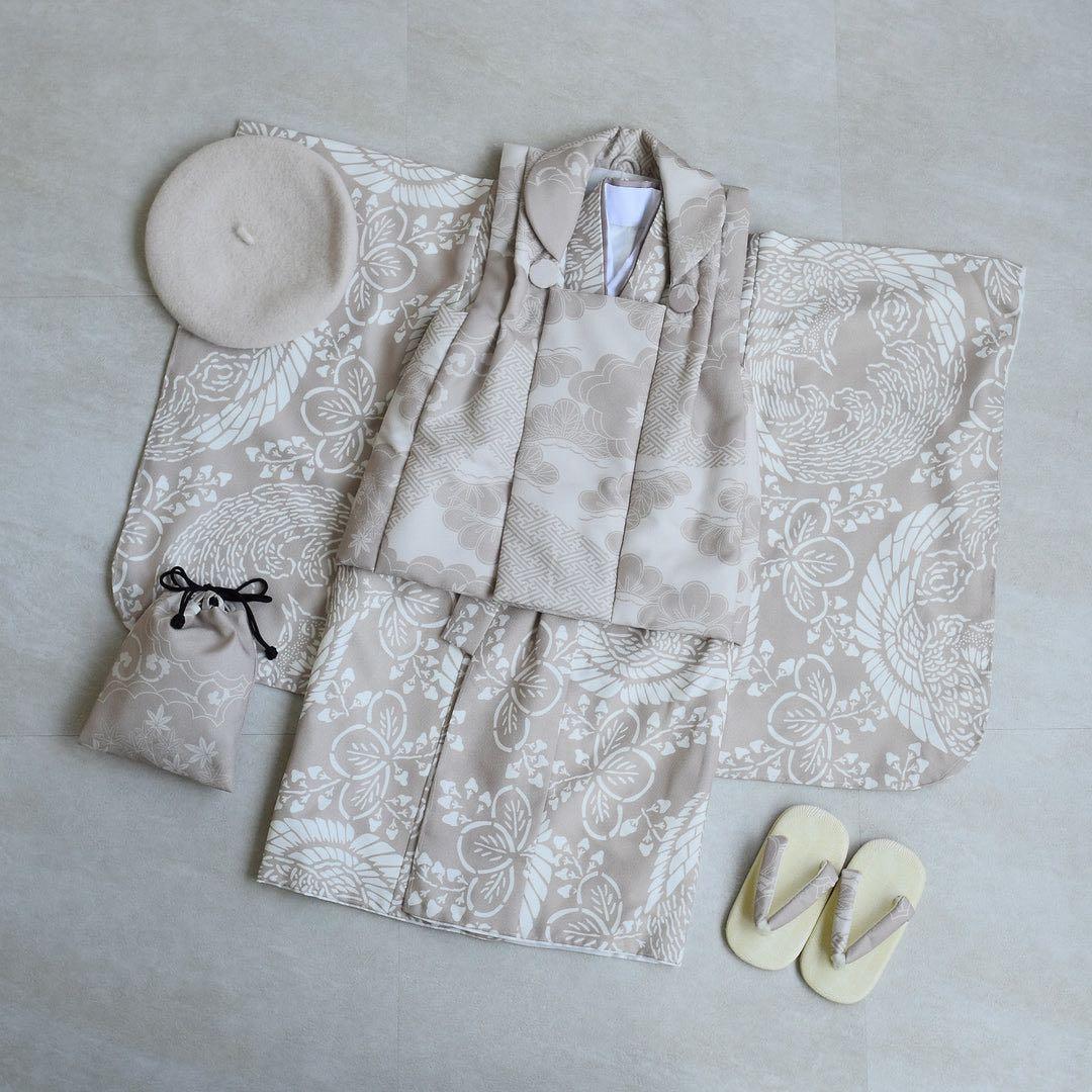 新品 utatane ひよこ商店 七五三 着物 3歳 男の子 被布フルセット