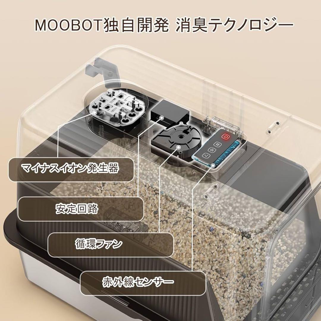 猫 トイレ 自動脱臭 大型 深型 ステンレス 自動空気清浄機能付き